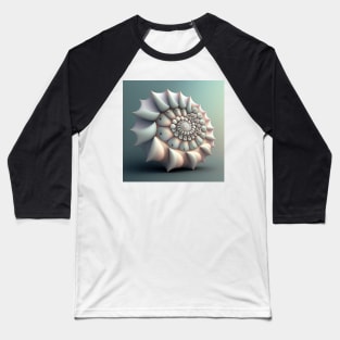 A Fractal Design with A Seashell Motif Baseball T-Shirt